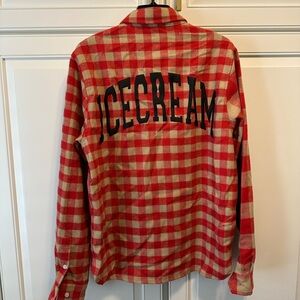 Icecream Red and Cream Casual Button Down Shirt